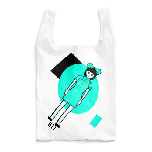 蛸突破飛行少女（ブルー） Reusable Bag