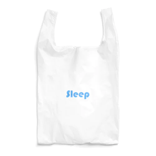 sleep ロゴ 水色 エコバッグ