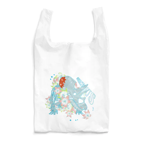 花と恐竜　カラフルver  Reusable Bag