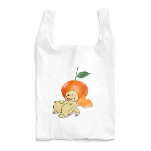 オレンジとゴールデンレトリバー Reusable Bag