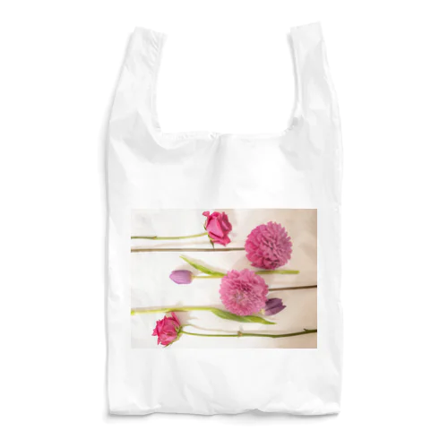 pink flowers  Reusable Bag
