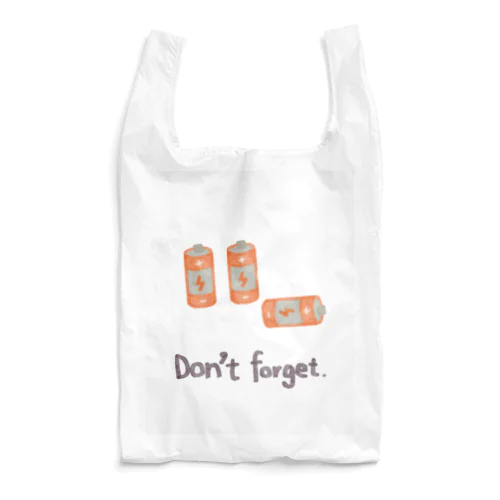 買いそびれエコバッグ大_電池 Reusable Bag