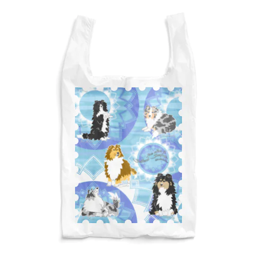 Five colors of Shetland Sheepdogs.～Turquoise～ Reusable Bag