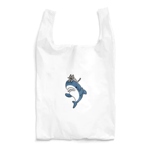 ネコをかぶるサメ Reusable Bag