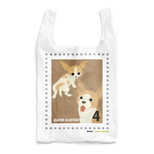 キャトル切手_犬03 Reusable Bag