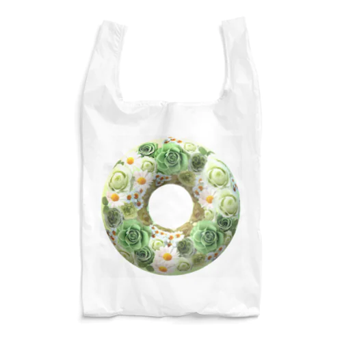 グリーンローズリース（緑の薔薇リース柄） Reusable Bag