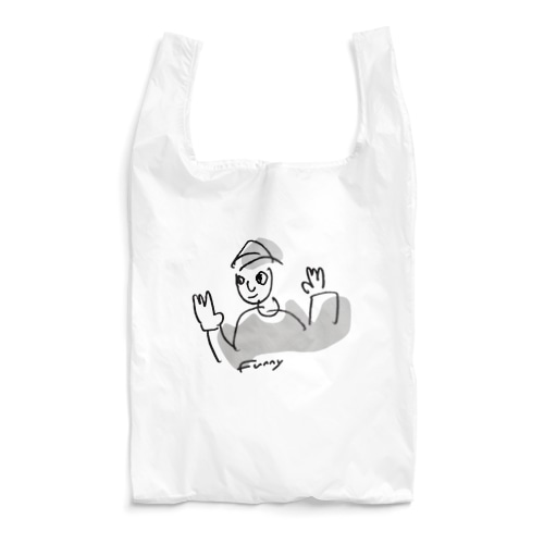 走り書きの人 - モノクロ Reusable Bag