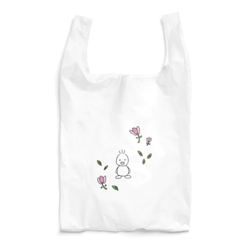 あひる×お花 Reusable Bag