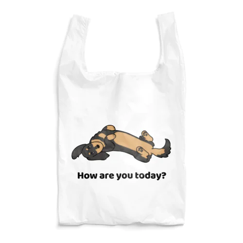 How are you today? ブラックタン Reusable Bag