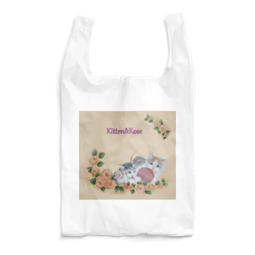 仔猫と赤いバラ Reusable Bag