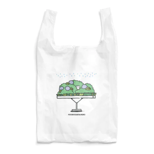 ぽつんとしたねこ｜雨降り Reusable Bag