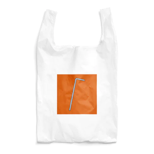 ストロー エコバッグ オレンジ Reusable Bag