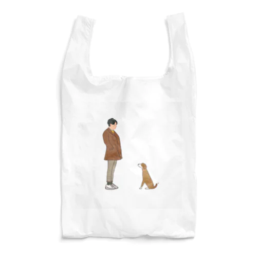 青年と犬 Reusable Bag