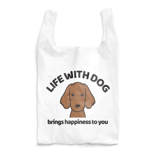 犬と共に（ダックス/レッド）  Reusable Bag