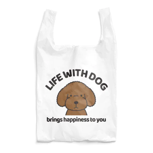 犬と共に（トイプー/赤系）  Reusable Bag