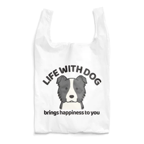 犬と共に（ボーダー）  Reusable Bag