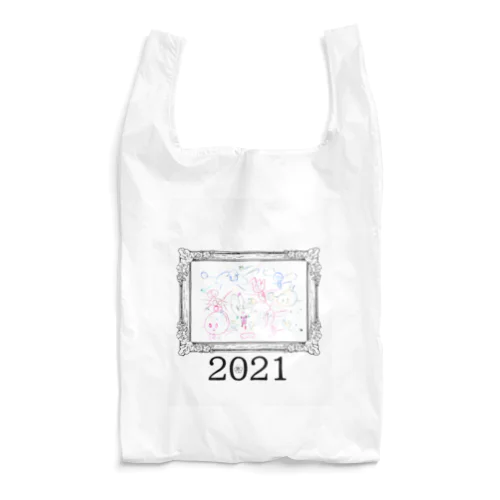 ３歳の絵画エコバッグ Reusable Bag