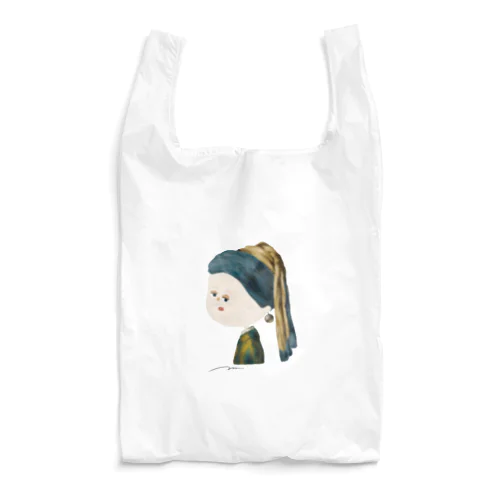 真珠の耳飾りの少女 by mmmm Reusable Bag