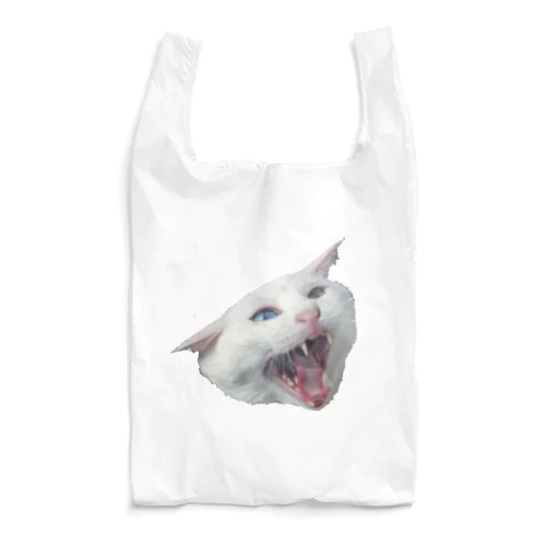 白猫オッドアイのタマ　シャーバージョン Reusable Bag