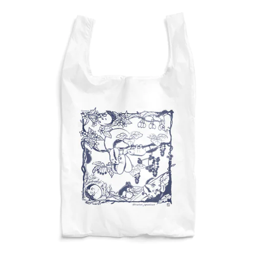 40_ニホンヤマネ-sq_鳩羽_透過 Reusable Bag