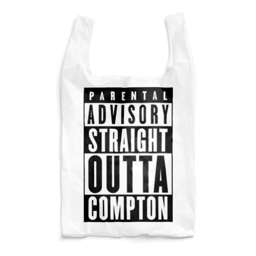 PARENTAL ADVISORY STRAIGHT OUTTA COMPTON-ペアレンタル・アドバイザリー・ストレイト・アウタ・コンプトン- ボックスロゴ Reusable Bag