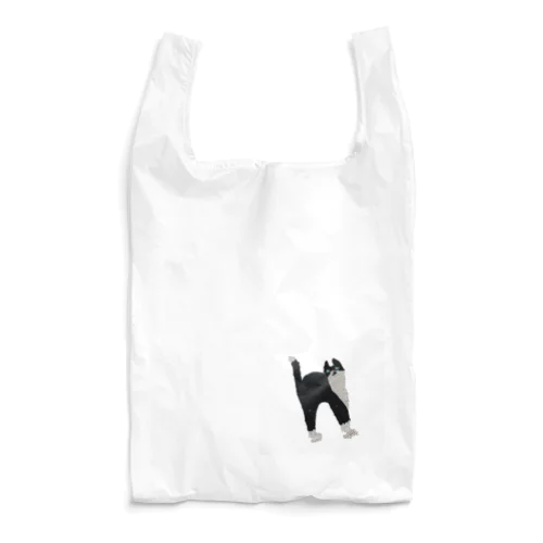 ぽつんと１匹、刺繍ネコ Reusable Bag