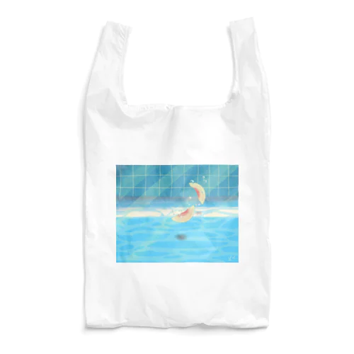 夏のプールに飛び込んだ(桃) Reusable Bag