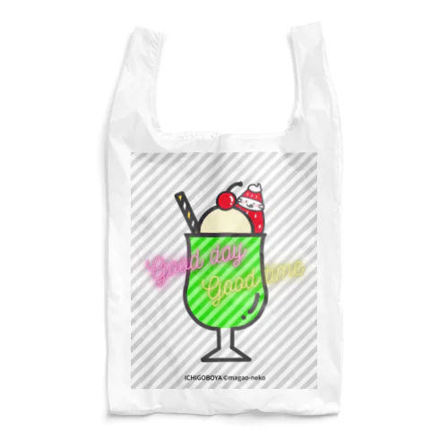 メロンクリームソーダの苺ぼうや Reusable Bag