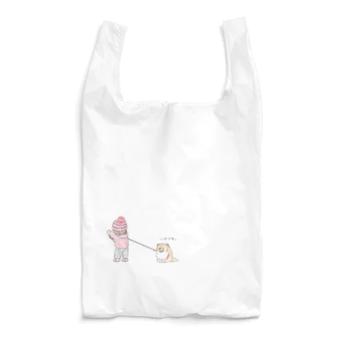 犬と赤ちゃんの散歩 Reusable Bag