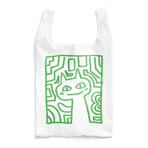 1分の猫(緑) Reusable Bag