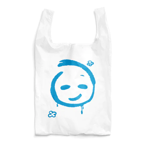 青いスマイルマーク Reusable Bag