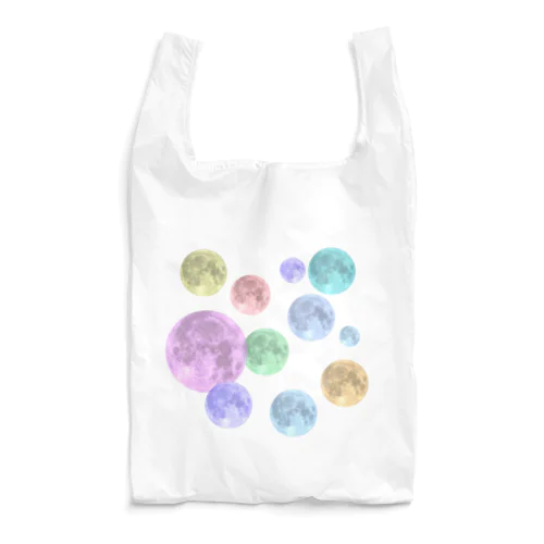 カラフルmoon まばら Reusable Bag