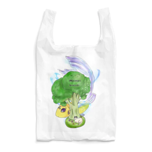 もり森神様のさかなとブロッコリーとネコ Reusable Bag