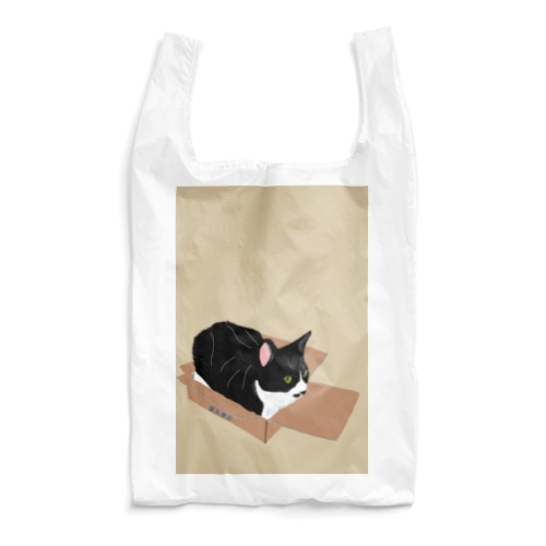 猫丸商店 ハチワレ 箱入り ベージュ Reusable Bag