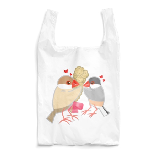 粟穂をプレゼント シルバー&シナモン文鳥 Reusable Bag