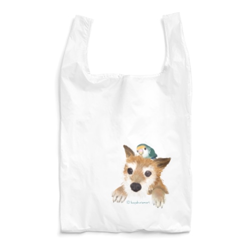 仲良しさん（わんこ＆コザクラ）背景なし  Reusable Bag