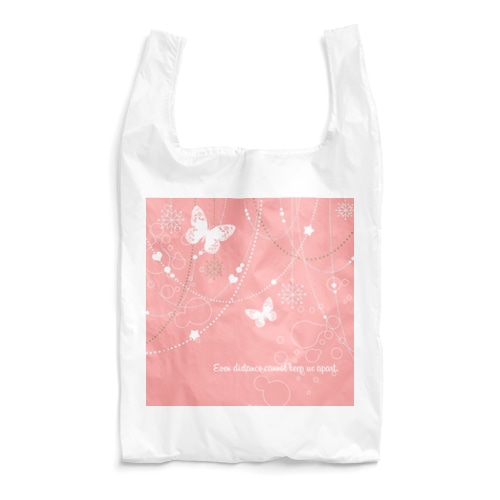 蝶×ピンク　エコバック Reusable Bag
