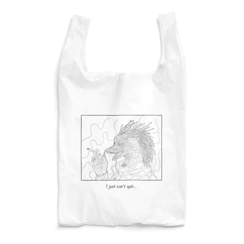 タバコ横顔シリーズ_人外３ Reusable Bag