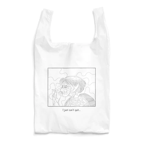 タバコ横顔シリーズ_人外４ Reusable Bag