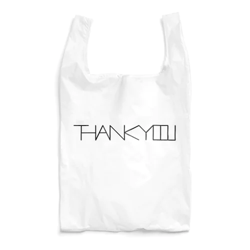 サンキュー（黒文字） Reusable Bag