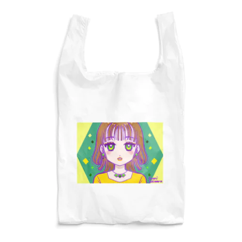 シースルーバングとゆるウェーブな女の子 Reusable Bag