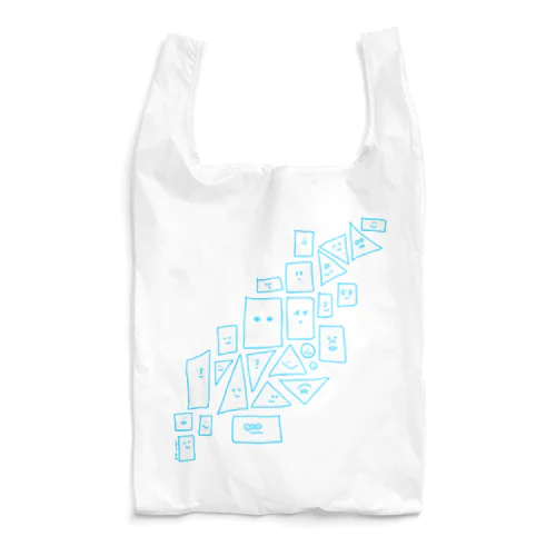 四角と三角(白) Reusable Bag