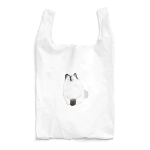 青い目の長毛猫 Reusable Bag