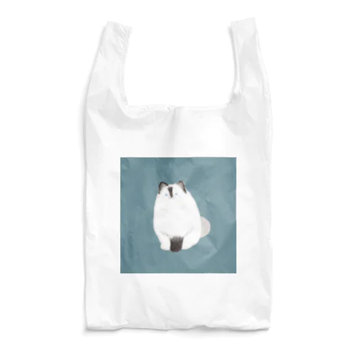 青い目の長毛猫 Reusable Bag