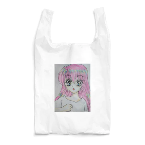 ピンク髪の女の子 Reusable Bag