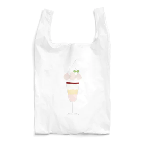 白いちごのパフェ Reusable Bag