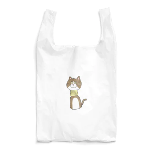 くびなが猫(虎白) Reusable Bag