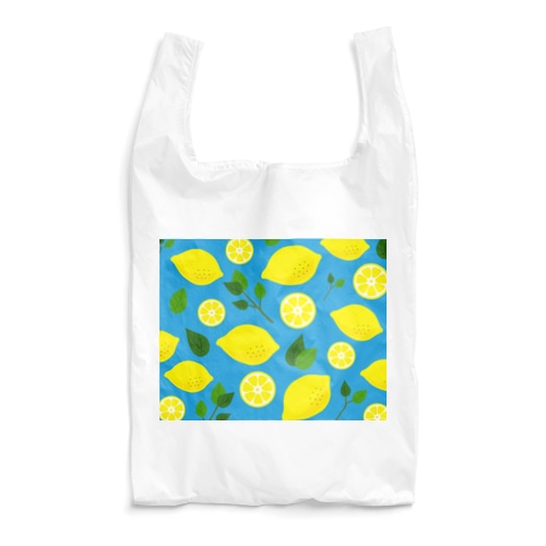 爽やかレモン（青背景） Reusable Bag