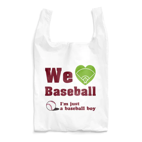 We love Baseball(レッド) エコバッグ