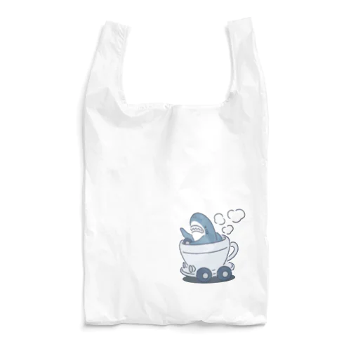 コーヒーカップレーサーサメ Reusable Bag